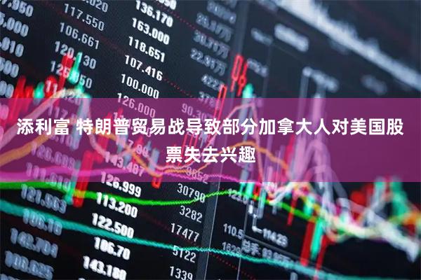 添利富 特朗普贸易战导致部分加拿大人对美国股票失去兴趣